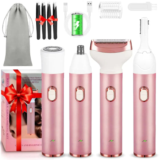 Electric Lady Shaver 4-in-1 Shaving Kit for Women